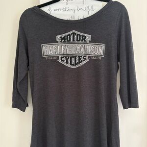 Harley-Davidson Women's Gray Long Sleeve Tee